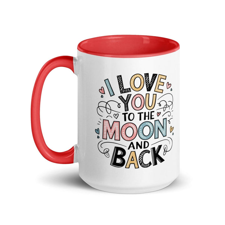 I Love You Typography Colorful Print Mug - Blue - 15 oz - ArtyKoala