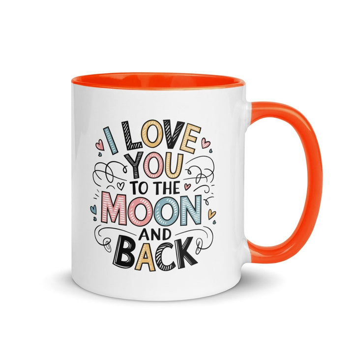 I Love You Typography Colorful Print Mug - Orange - 11 oz - ArtyKoala