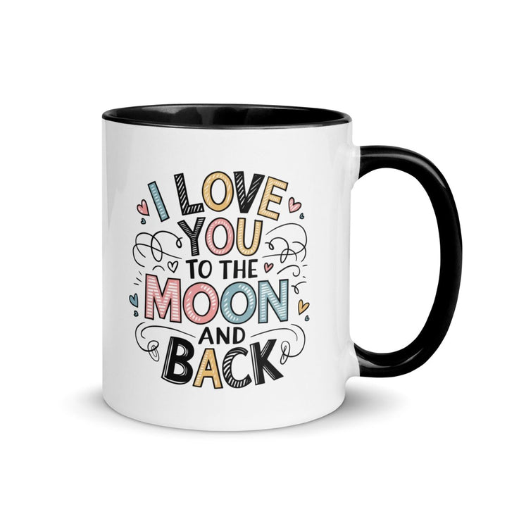 I Love You Typography Colorful Print Mug - Black - 11 oz - ArtyKoala