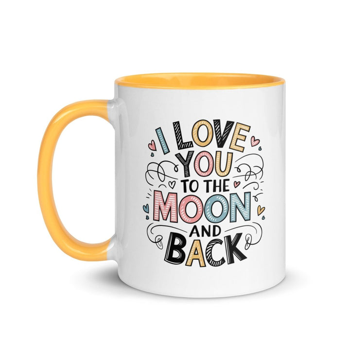 I Love You Typography Colorful Print Mug - Orange - 11 oz - ArtyKoala