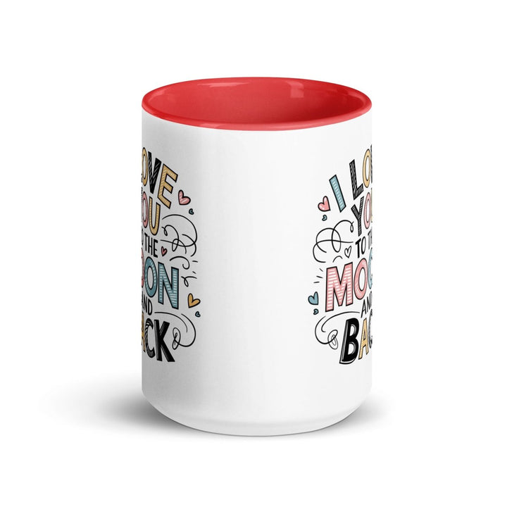I Love You Typography Colorful Print Mug - Blue - 15 oz - ArtyKoala