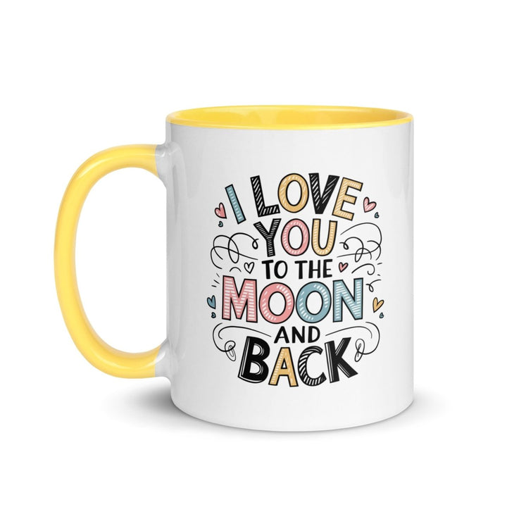 I Love You Typography Colorful Print Mug - Red - 11 oz - ArtyKoala