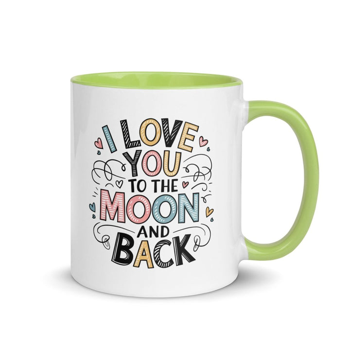 I Love You Typography Colorful Print Mug - Green - 11 oz - ArtyKoala
