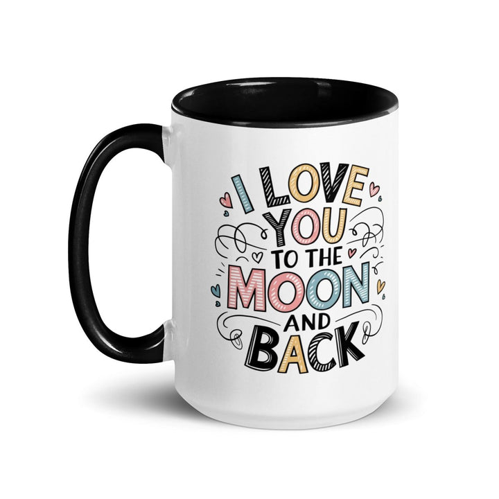 I Love You Typography Colorful Print Mug - Dark Blue - 11 oz - ArtyKoala