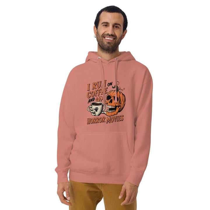 I Run on Coffee an Horror Movie Graphic Hoodie - Black - S - ArtyKoala