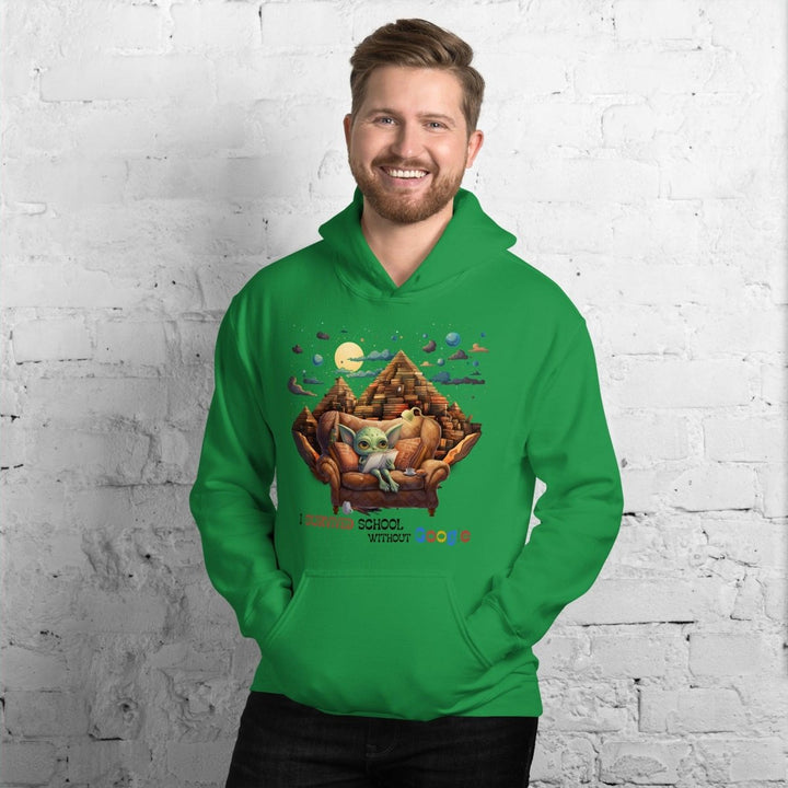 I Survived School Without Google Graphic Hoodie - Irish Green - S - ArtyKoala