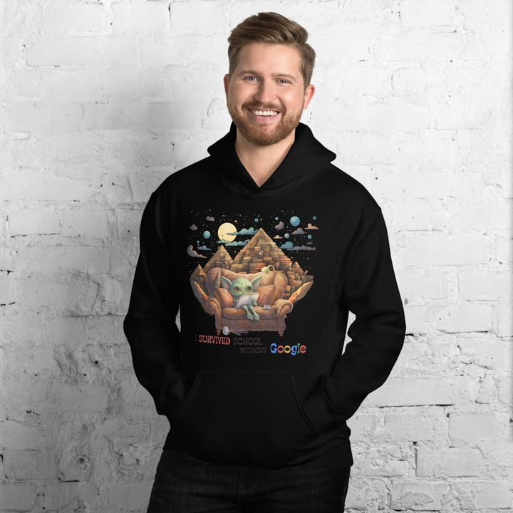 I Survived School Without Google Graphic Hoodie - Sport Grey - S - ArtyKoala