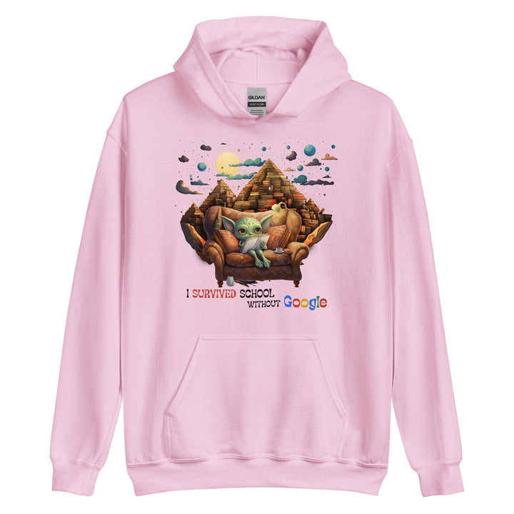 I Survived School Without Google Man Hoodie - Light Pink / S - ArtyKoala