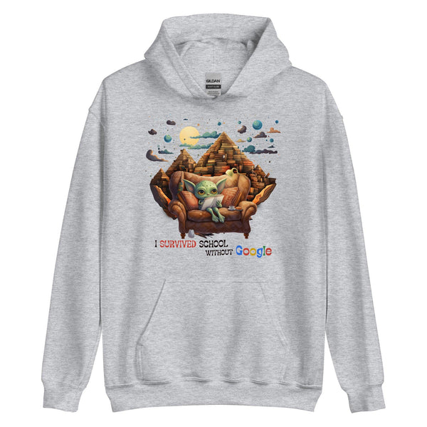 I Survived School Without Google Man Hoodie - Sport Grey / S - ArtyKoala