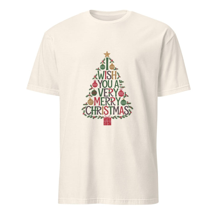 I Wish You Mery Christmas Graphic Tee - Natural - S - ArtyKoala