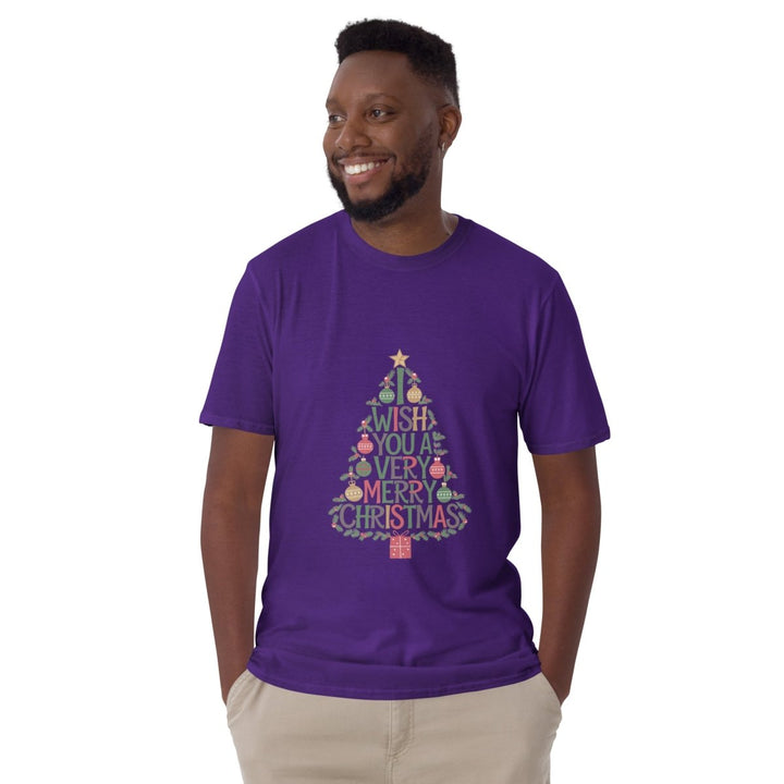 I Wish You Mery Christmas Graphic Tee - Red - S - ArtyKoala