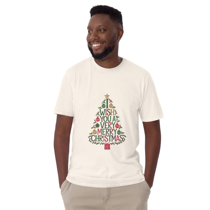 I Wish You Mery Christmas Graphic Tee - White - S - ArtyKoala