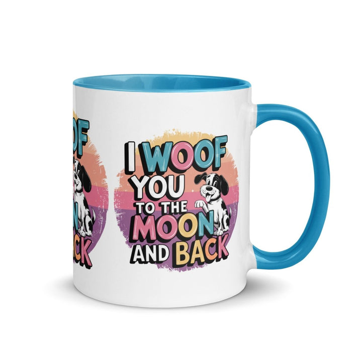 I Woof You Colorful Print Mug - Blue - 11 oz - ArtyKoala