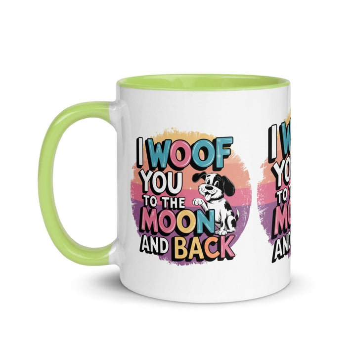 I Woof You Colorful Print Mug - Dark green - 11 oz - ArtyKoala