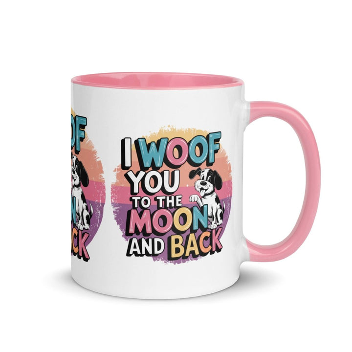 I Woof You Colorful Print Mug - Pink - 11 oz - ArtyKoala