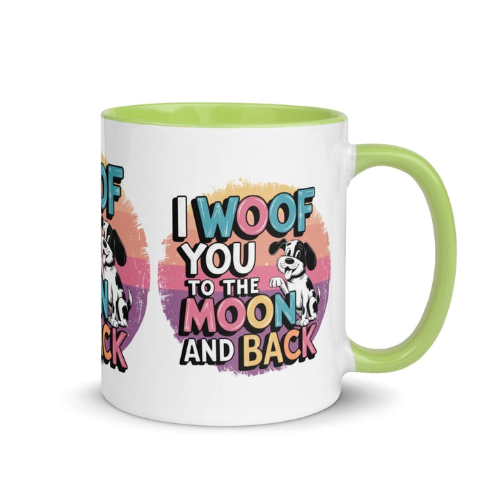 I Woof You Colorful Print Mug - Green - 11 oz - ArtyKoala