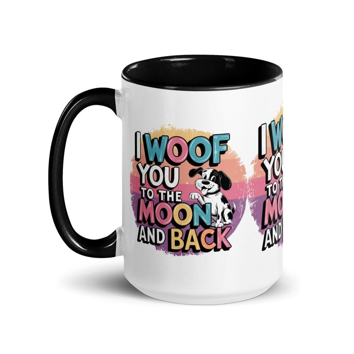 I Woof You Colorful Print Mug - Dark Blue - 11 oz - ArtyKoala