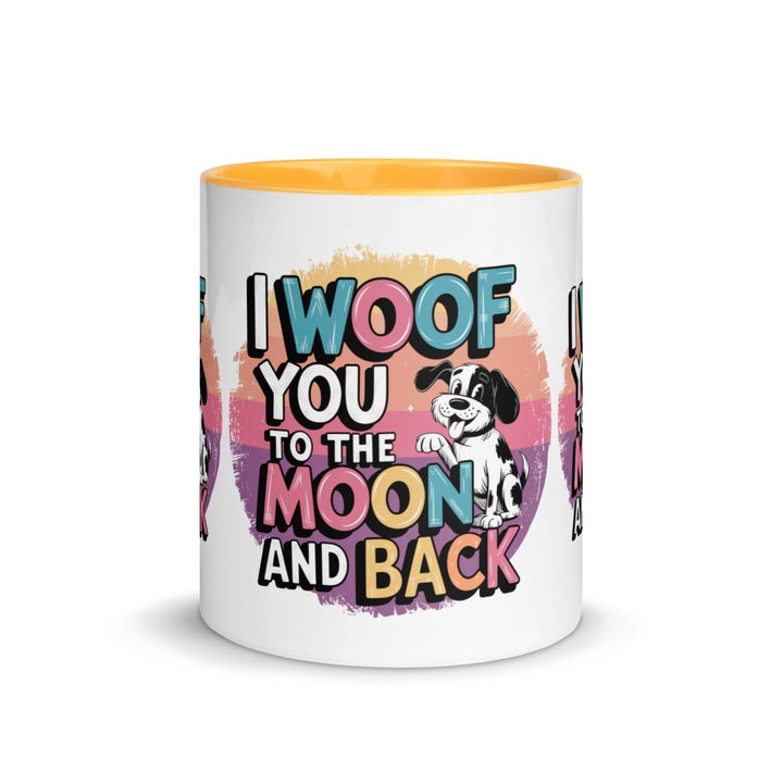 I Woof You Colorful Print Mug - Orange - 11 oz - ArtyKoala