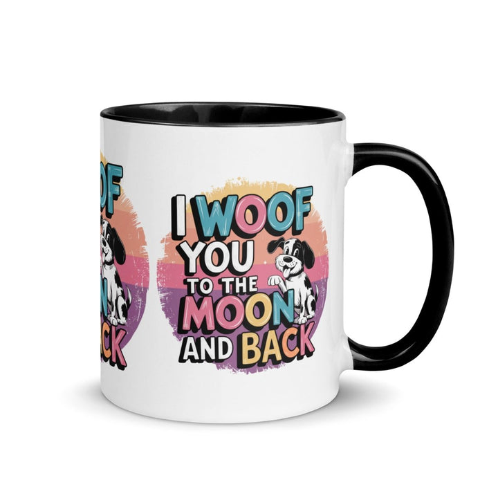 I Woof You Colorful Print Mug - Black - 11 oz - ArtyKoala