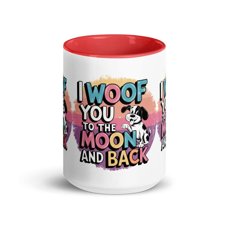 I Woof You Colorful Print Mug - Blue - 15 oz - ArtyKoala