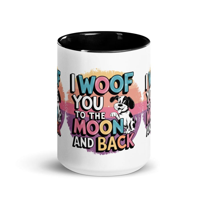 I Woof You Colorful Print Mug - Dark Blue - 11 oz - ArtyKoala