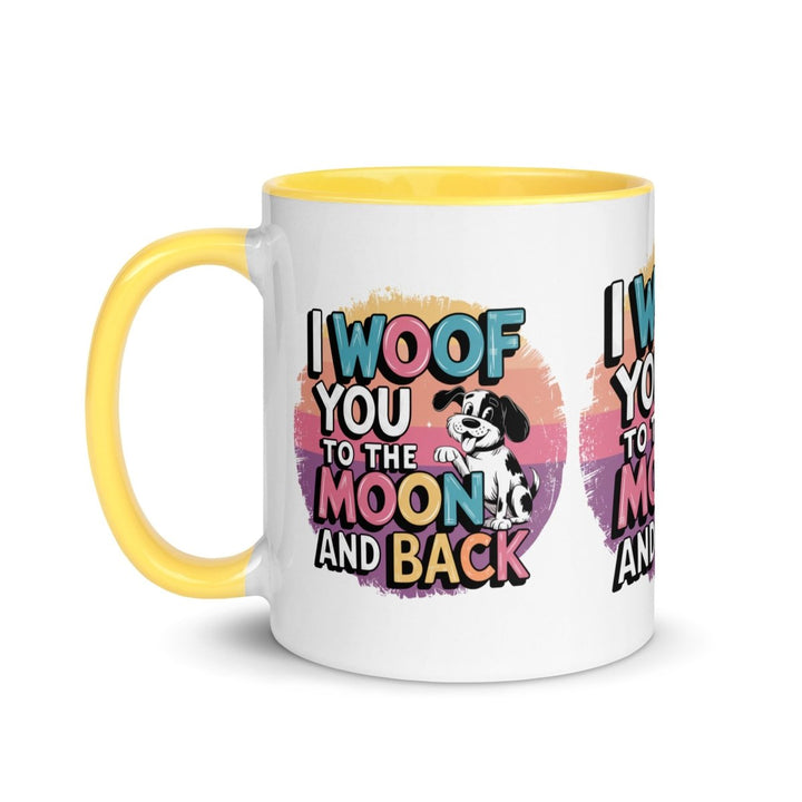 I Woof You Colorful Print Mug - Black - 11 oz - ArtyKoala