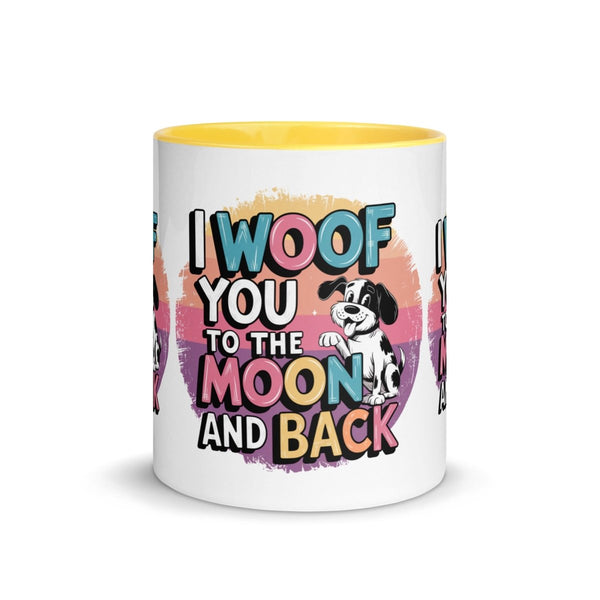 I Woof You Colorful Print Mug - Black - 11 oz - ArtyKoala