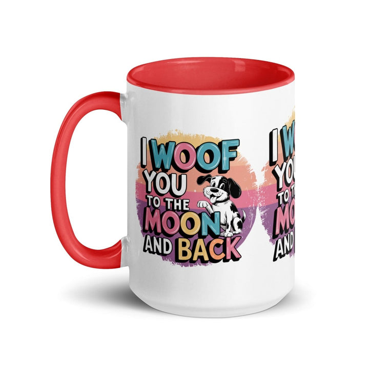 I Woof You Colorful Print Mug - Blue - 15 oz - ArtyKoala