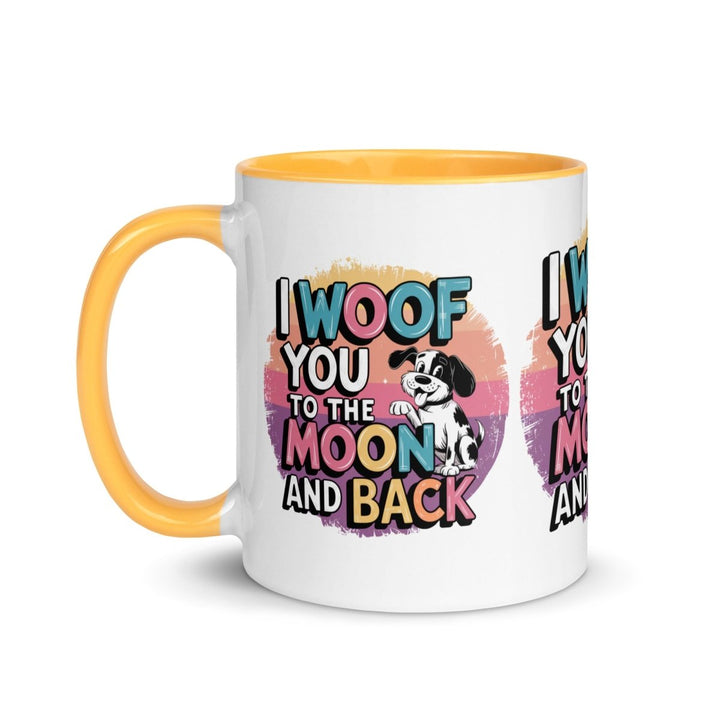 I Woof You Colorful Print Mug - Orange - 11 oz - ArtyKoala