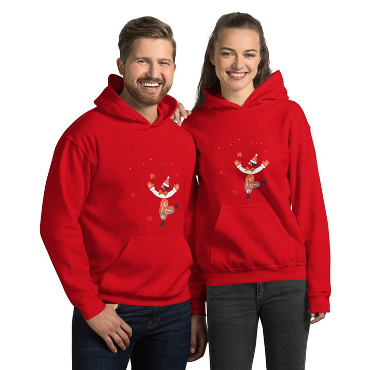 Ice Skating Christmas Graphic Hoodie - Irish Green - S - ArtyKoala