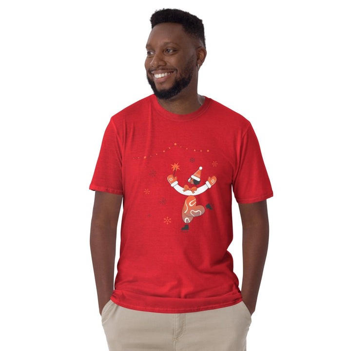 Ice Skating Christmas Graphic Tee - Royal - S - ArtyKoala