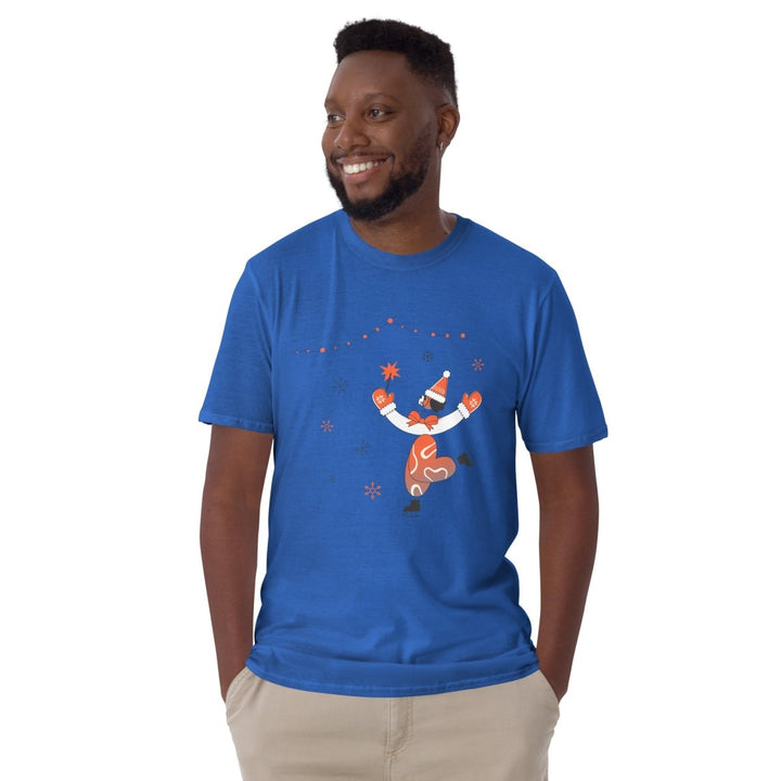 Ice Skating Christmas Graphic Tee - Natural - S - ArtyKoala
