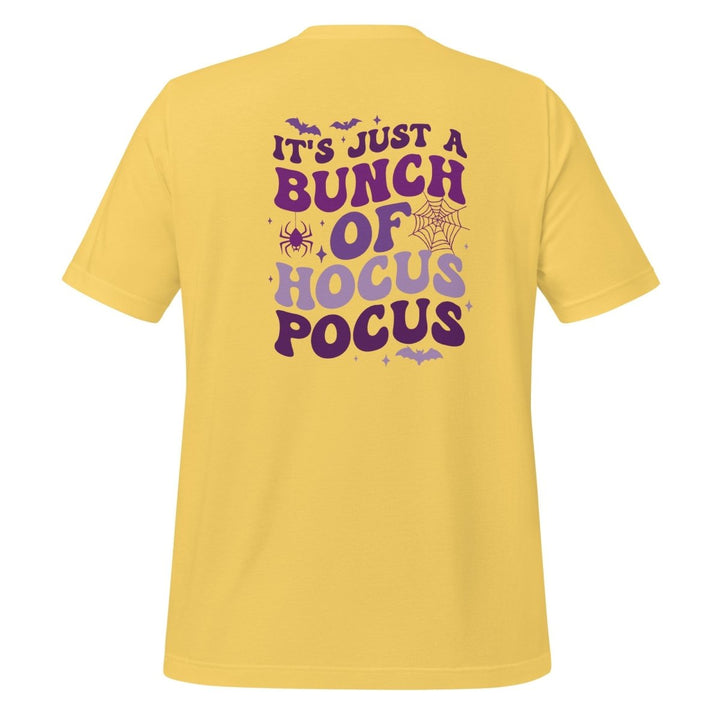 It's Just a Bunch of Hocus Pocus Graphic Tee - Yellow - S - ArtyKoala