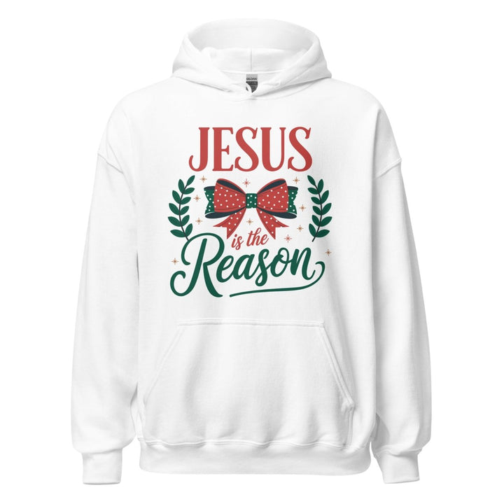 Jesus is The Reason Graphic Hoodie - White - S - ArtyKoala