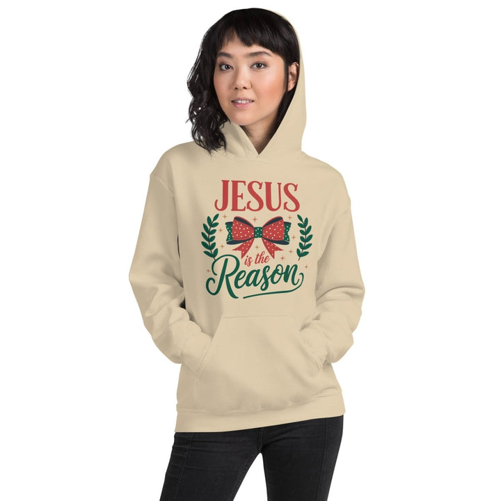 Jesus is The Reason Graphic Hoodie - White - S - ArtyKoala