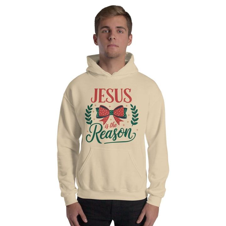 Jesus is The Reason Graphic Hoodie - Sand - S - ArtyKoala