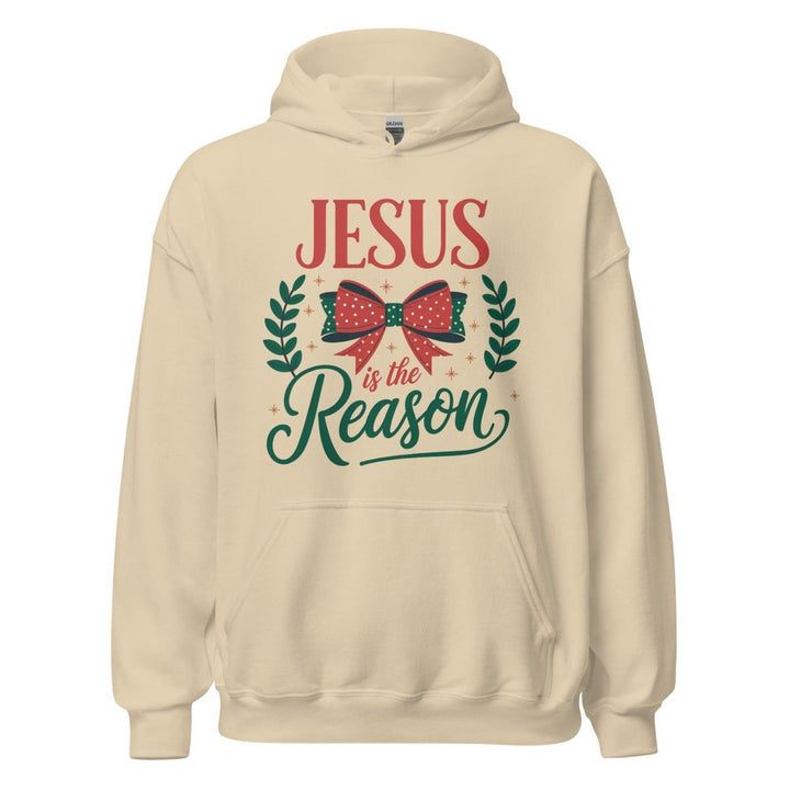 Jesus is The Reason Graphic Hoodie - Sand - S - ArtyKoala