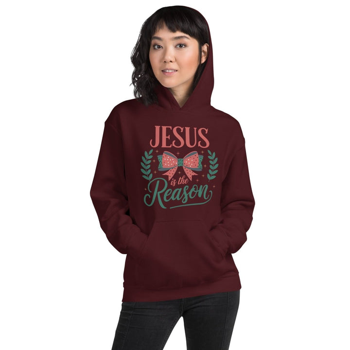 Jesus is The Reason Graphic Hoodie - Irish Green - S - ArtyKoala