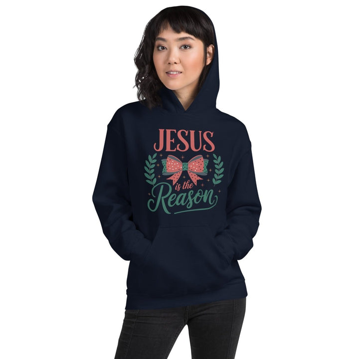 Jesus is The Reason Graphic Hoodie - Navy - S - ArtyKoala