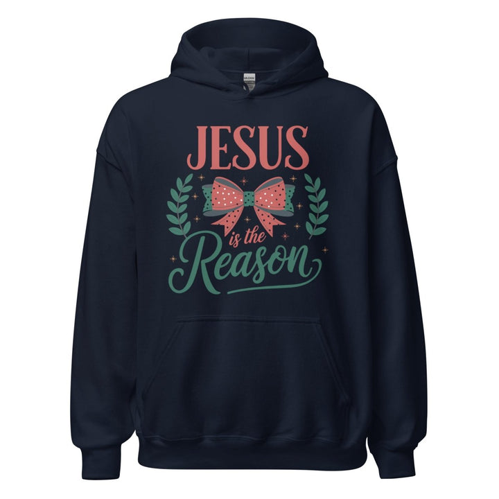 Jesus is The Reason Graphic Hoodie - Navy - S - ArtyKoala