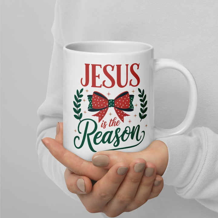 Jesus Reason White glossy mug - 20 oz - ArtyKoala