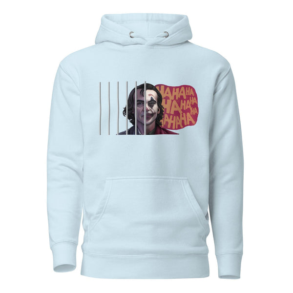 Joker Ahahaha Woman Premium Cotton Hoodie - Sky Blue / S - ArtyKoala