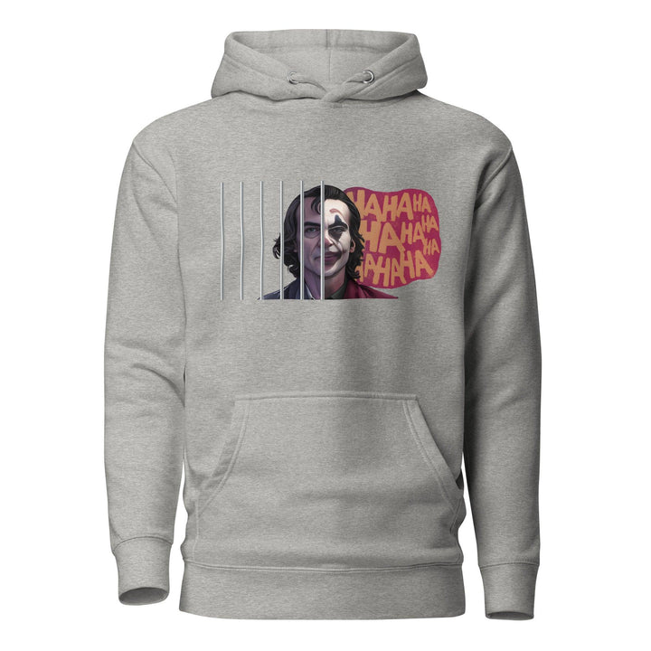 Joker Ahahaha Woman Premium Cotton Hoodie - Carbon Grey / S - ArtyKoala