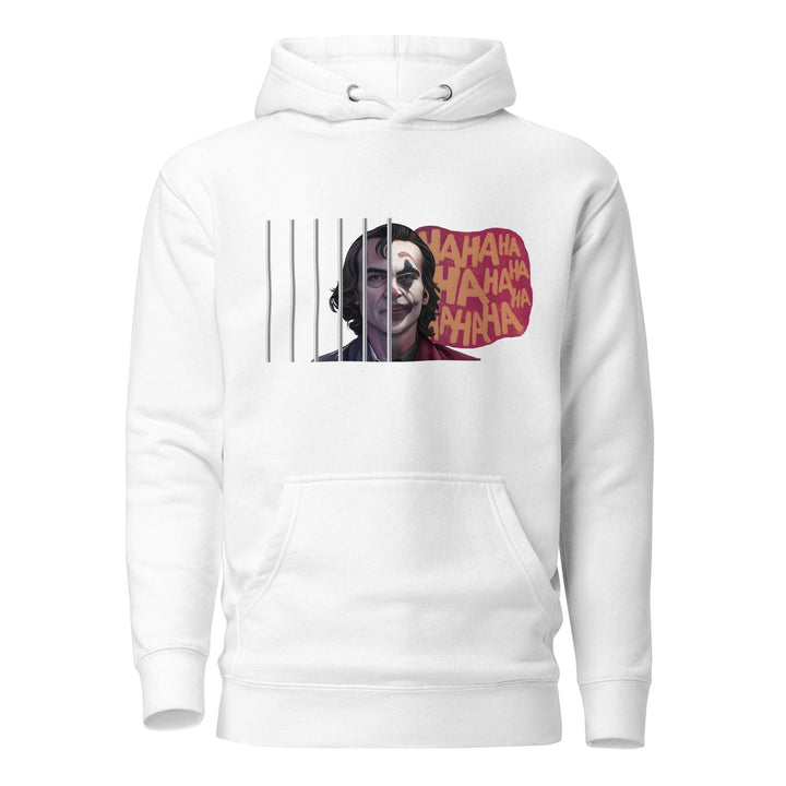 Joker Ahahaha Woman Premium Cotton Hoodie - White / S - ArtyKoala