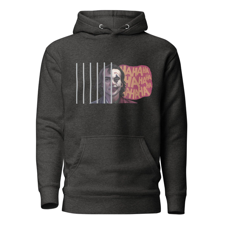 Joker Ahahaha Woman Premium Cotton Hoodie - Charcoal Heather / S - ArtyKoala