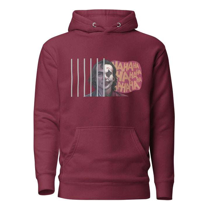 Joker Ahahaha Woman Premium Cotton Hoodie - Maroon / S - ArtyKoala