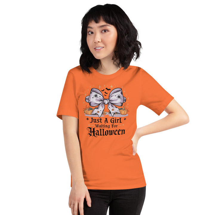 Just a Girl Who Waiting For Halloween Unisex Premium T-shirt - ArtyKoala