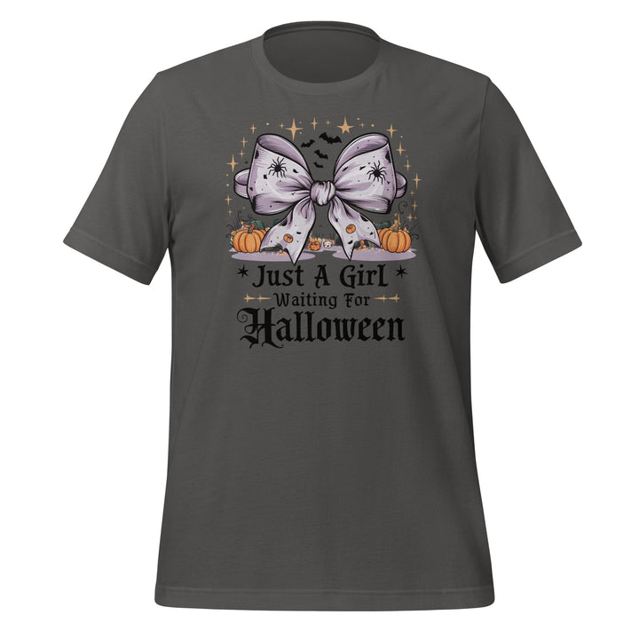 Just a Girl Who Waiting For Halloween Unisex Premium T-shirt - Asphalt / S - ArtyKoala