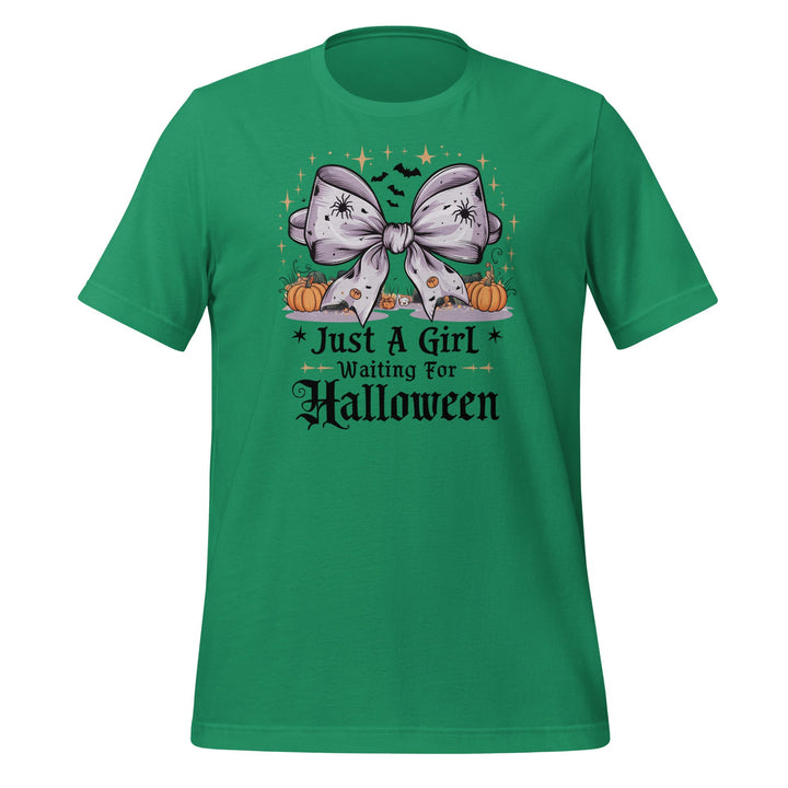 Just a Girl Who Waiting For Halloween Unisex Premium T-shirt - Kelly / XS - ArtyKoala