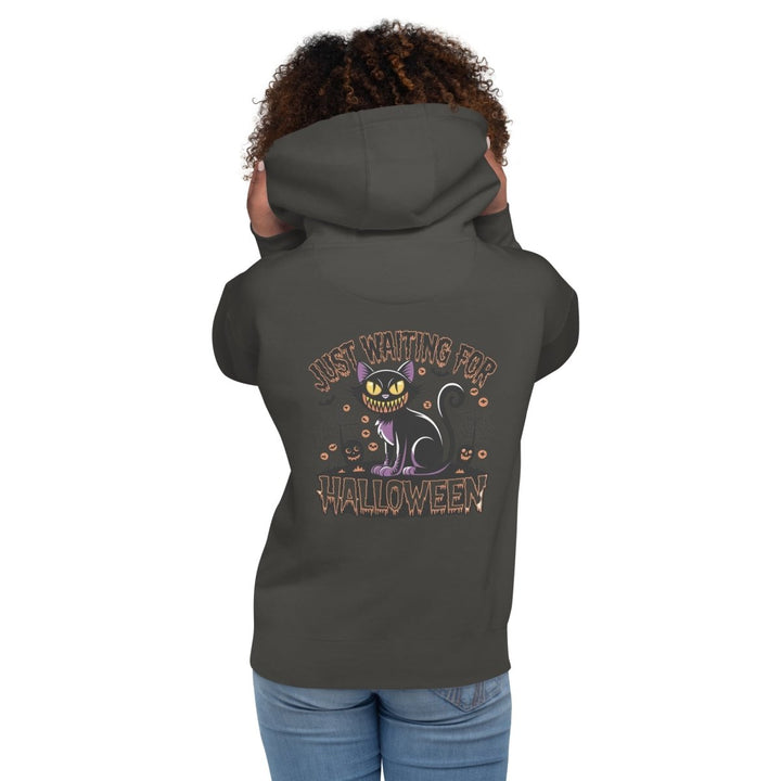 Just Waiting for Halloween Graphic Hoodie - Vintage Black - S - ArtyKoala